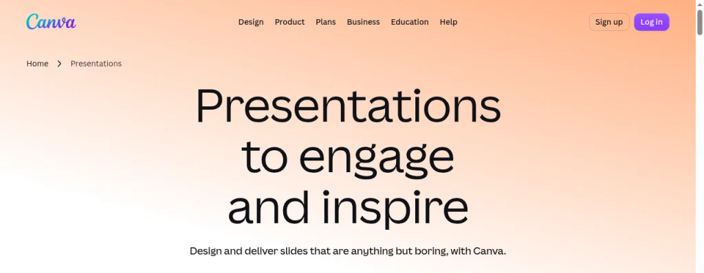Canva Presentations 공식 페이지
