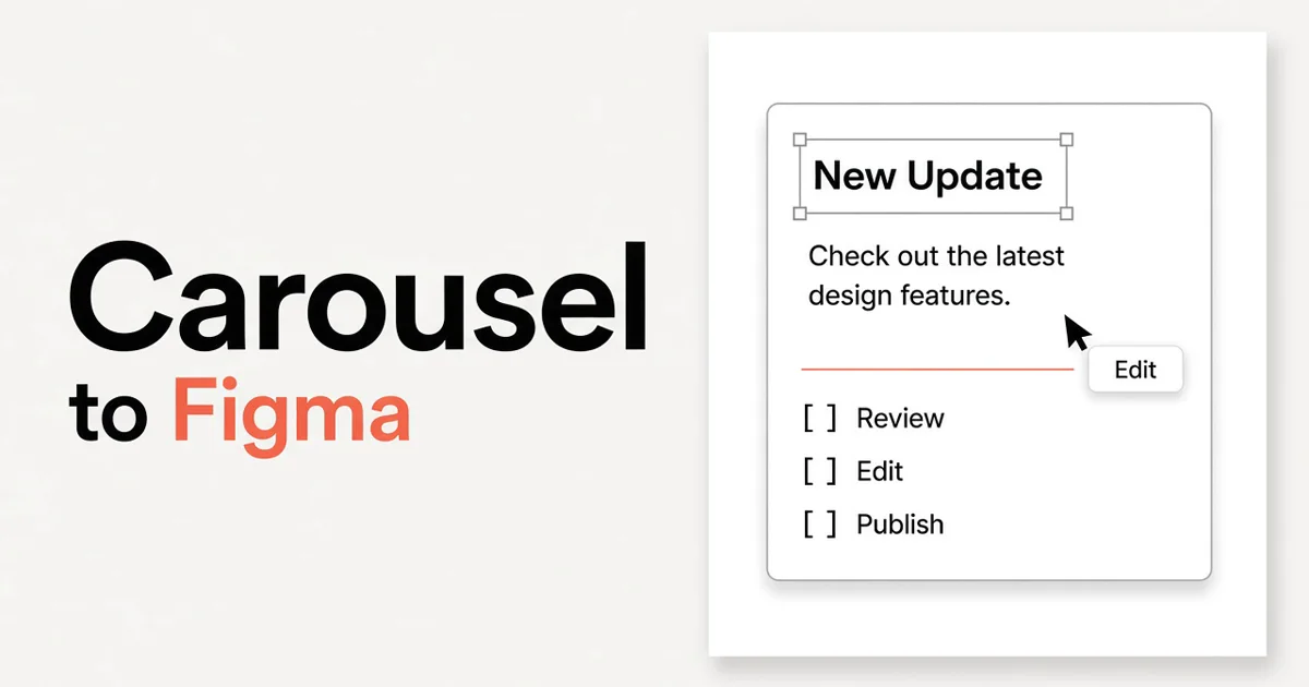 Instagram carousel with AI, then export to Figma